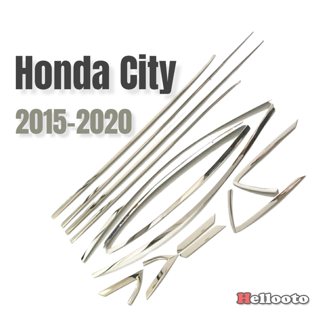 Viền Cong + Nẹp Chân Kính Xe Honda City 2021 Chất Liệu Inox Cao Cấp