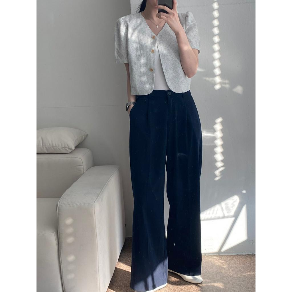 Áo Khoác Dệt Kim Cổ Chữ V Phong Cách Hàn Quốc Thời Trang Mùa Hè 63768