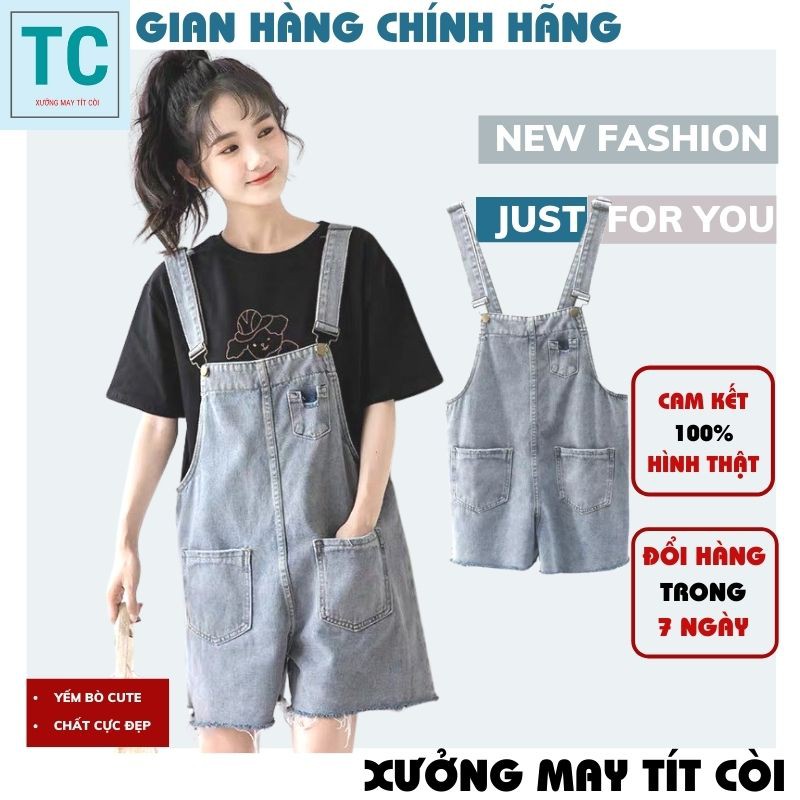 (ẢNH THẬT) yếm nữ 💚quần yếm jean nữ ,jean nữ cực xinh ,phong cách bánh bèo, vintage ,trẻ trung hàn quốc ulzzang TÍT CÒI | BigBuy360 - bigbuy360.vn