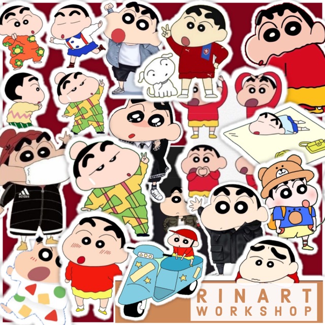 Set 50 sticker Shin cậu bé bút chì siêu dễ thương