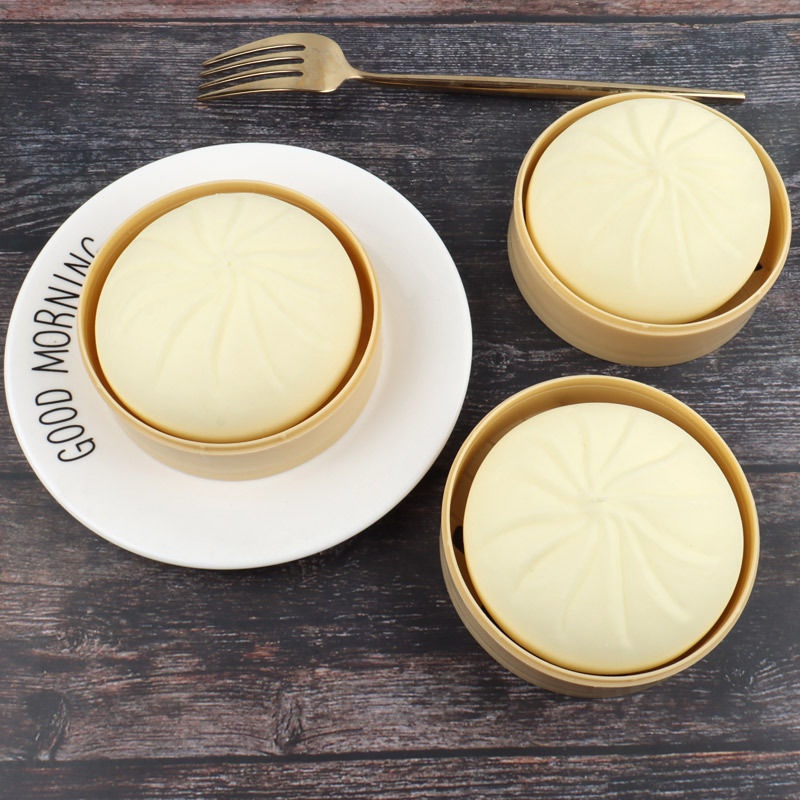 Set đồ chơi hình bánh bao và xửng hấp mềm dẻo giúp giải tỏa căng thẳng (Có bán lẻ)