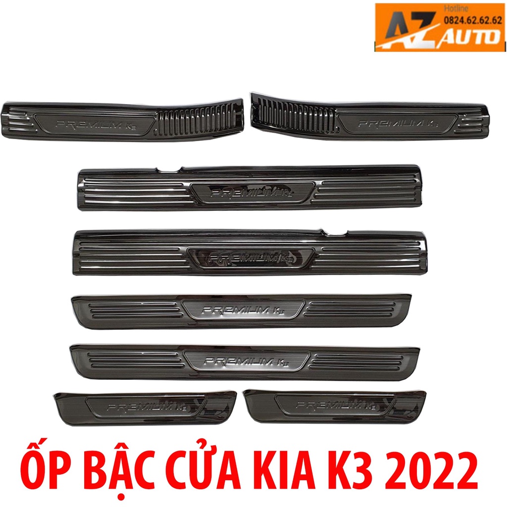 Ốp Bậc Cửa, Nẹp Bước Chân KIA K3 2022 Mẫu TITAN Cao Cấp