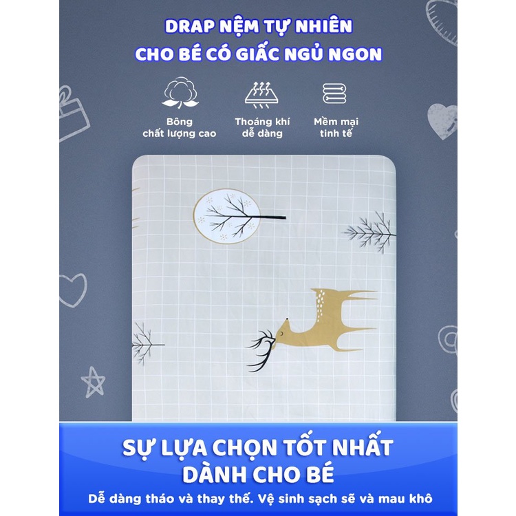[Mã MKBCHI5 giảm 10% đơn 600K] Tấm Drap bọc nệm xơ dừa Chilux chất lượng cao, mềm mại thoáng khi cho bé giấc ngủ ngon | BigBuy360 - bigbuy360.vn