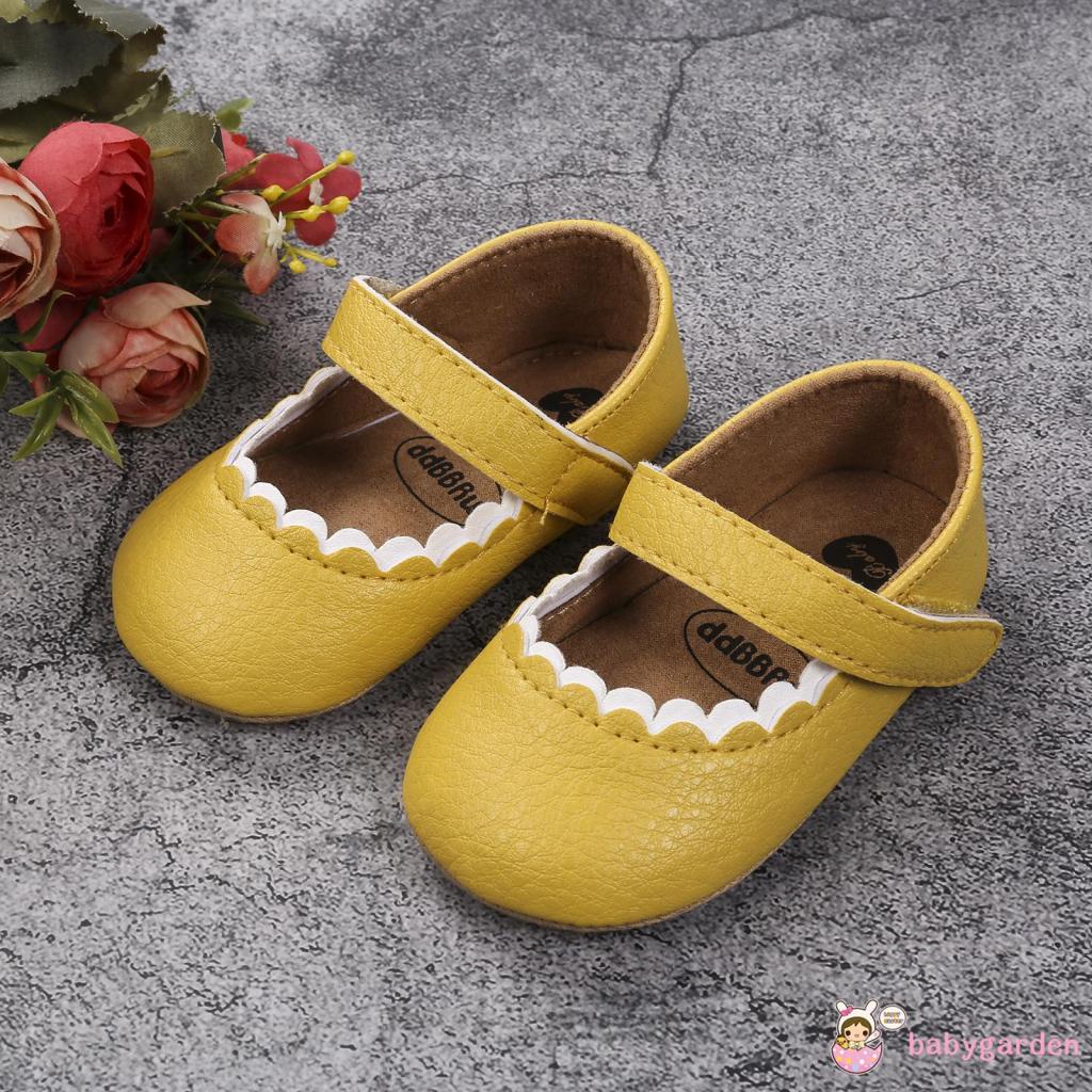 Giày búp bê chất liệu da PU mềm chống trượt thời trang dễ thương cho bé gái