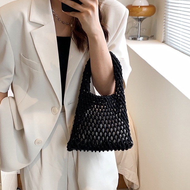 Túi đeo tay mini clutch hàn quốc dệt tay thời trang phù hợp túi xô đi nghỉ mát trên bãi biển