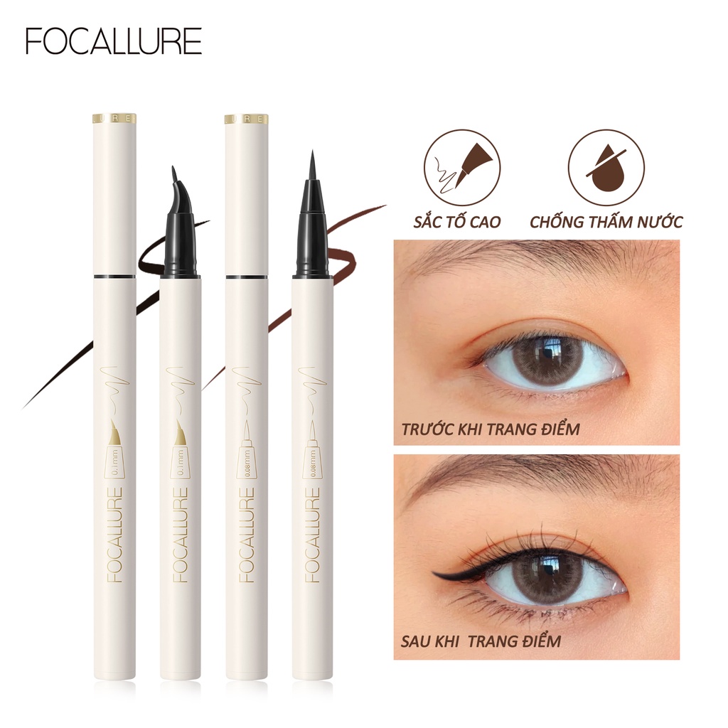 Kẻ Mắt Focallure Cao Cấp, Eyeliner Lâu Trôi Chống Thấm Nước Nhanh Khô - FA91 FA200