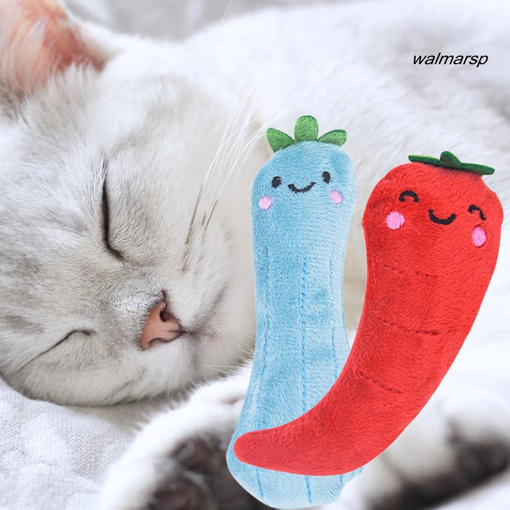 Đồ Chơi Gặm Hình Rau Củ Nhồi Bông Phát Ra Âm Thanh Cho Mèo Cưng