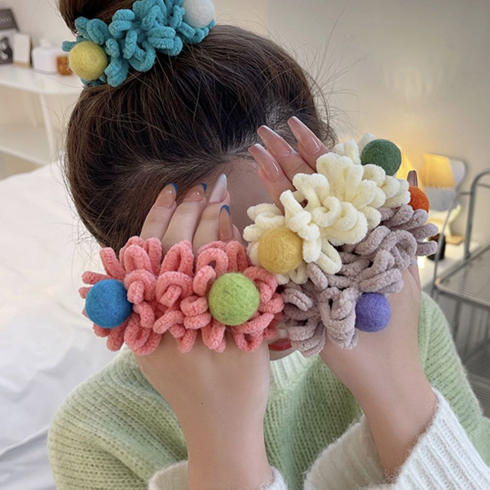 Dây buộc tóc hình cây lau nhà dễ thương phong cách Hàn Quốc cho nữ