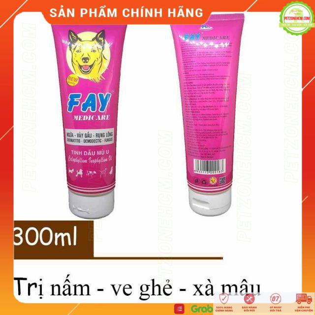 Sữa Tắm Fay MEDICARE 285ml chứa  tinh dầu mù u hỗ trợ điều trị ngứa vảy gầu nấm da ghẻ xà mâu rụng lông chó mèo cún miu