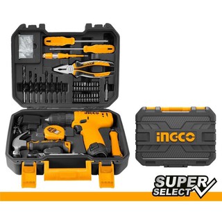 12v bộ máy khoan dùng pin và 81 chi tiết ingco hkthp10811
