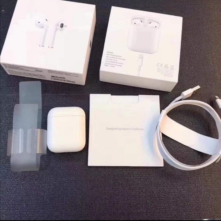 [GIẢM SỐC 3 NGÀY] AirPods 2️⃣ (Đổi Tên - Định Vị - PopUp - Sạc Không Dây) Dùng cả IOS và Android - BH 1 ĐỔI 1