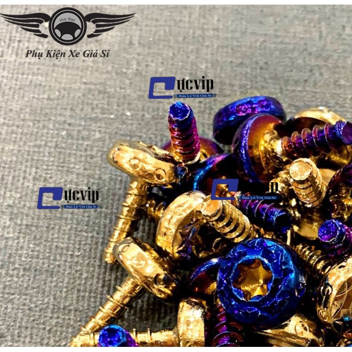 Combo 4 Ốc Xoắn Trống Đồng 5Ly Xi Titan, Vàng MS2767