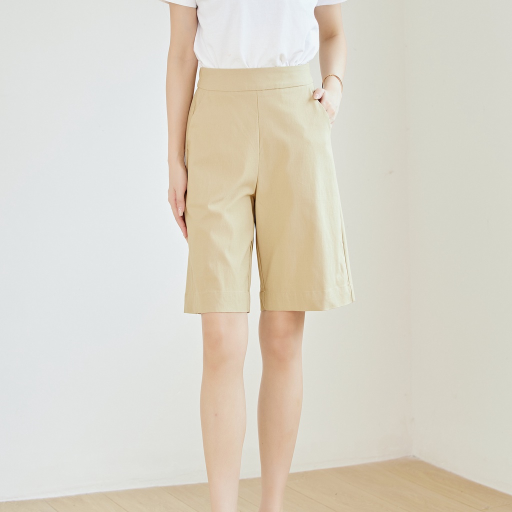 EYOUTH 20158 Quần short Nữ Cạp Cao Ngang Gối