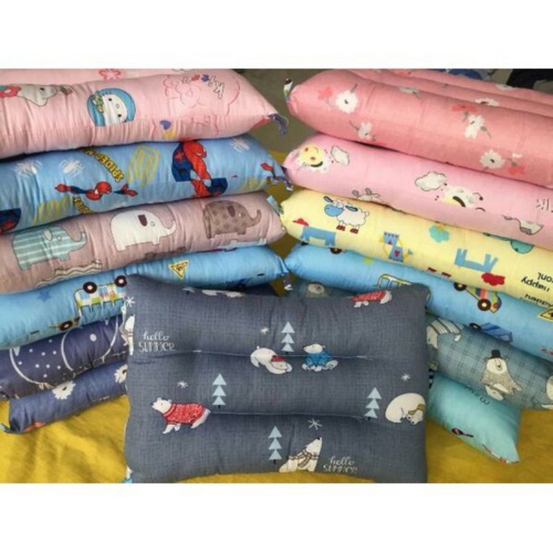 Gối hơi trẻ em được làm từ sợi bông cho bé mẫu mới 2023