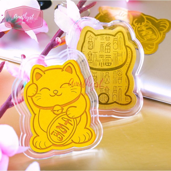 💗Lá Mèo Vàng Thần Tài💗 Chiêu Tài, Giữ Lộc, May Mắn, An Yên