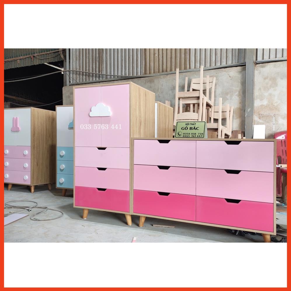 Tủ trẻ em gỗ MDF phủ melamine - tủ quần áo cho bé kích thước 120x60cm