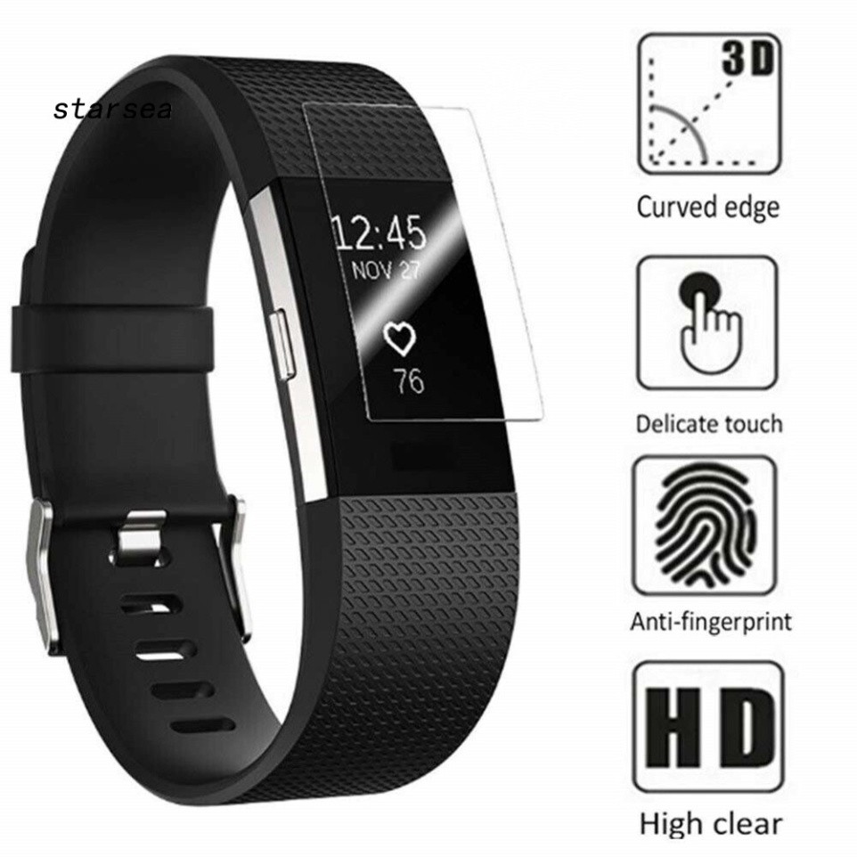 Sale 69% Set 6 Miếng Dán Bảo Vệ Mặt Đồng Hồ Thông Minh Fitbit Charge 3, Transparent Giá gốc 39000đ- 20F68