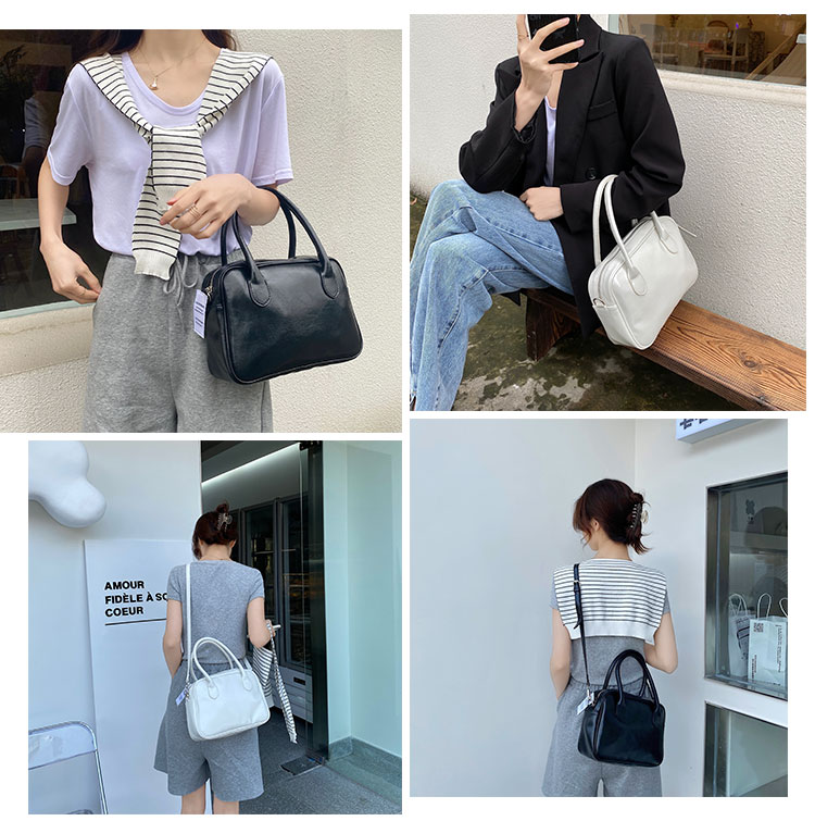 Bag female messenger bag ins student large-capacity Joker summer wax skin shoulder jennie handbag with the same paragraph