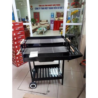 Bếp nướng than hoa ngoài trời Acter Tree CK350 có bánh xe đẩy tiện lợi tặng kèm 10 que xiên