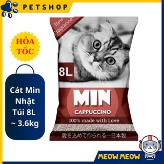 Cát vệ sinh cho mèo MIN 8L xuất sứ Nhật Bản (Ship nhanh TPHCM)