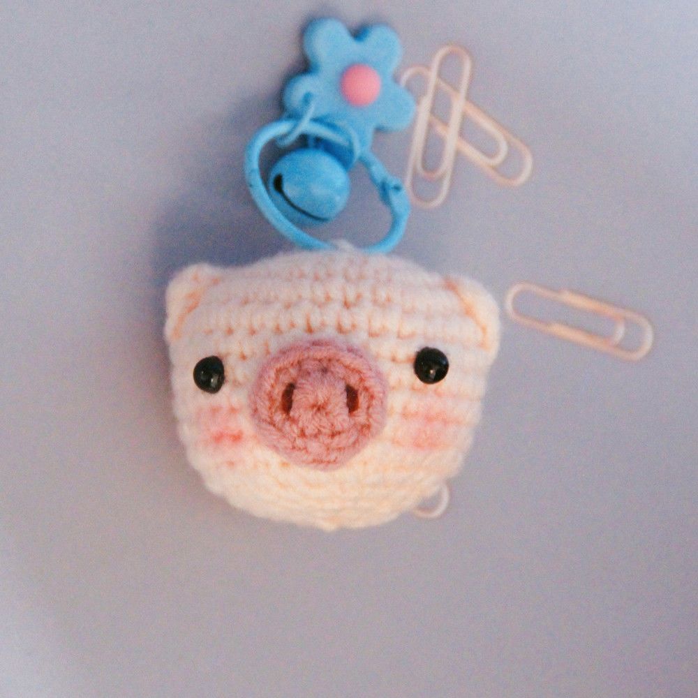 Vòng chìa khóa tự làm, mặt dây chuyền đan len tự chế, vòng chìa khóa