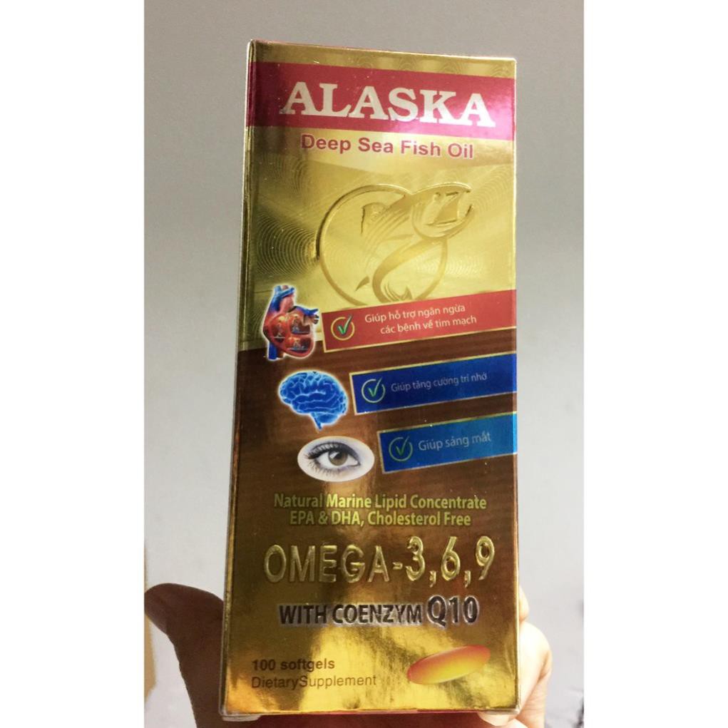 Dầu cá Alaska omega 369 Dùng cho người bị mắc bệnh tim mạch, cao huyết áp,mắt - đồ ăn vặt