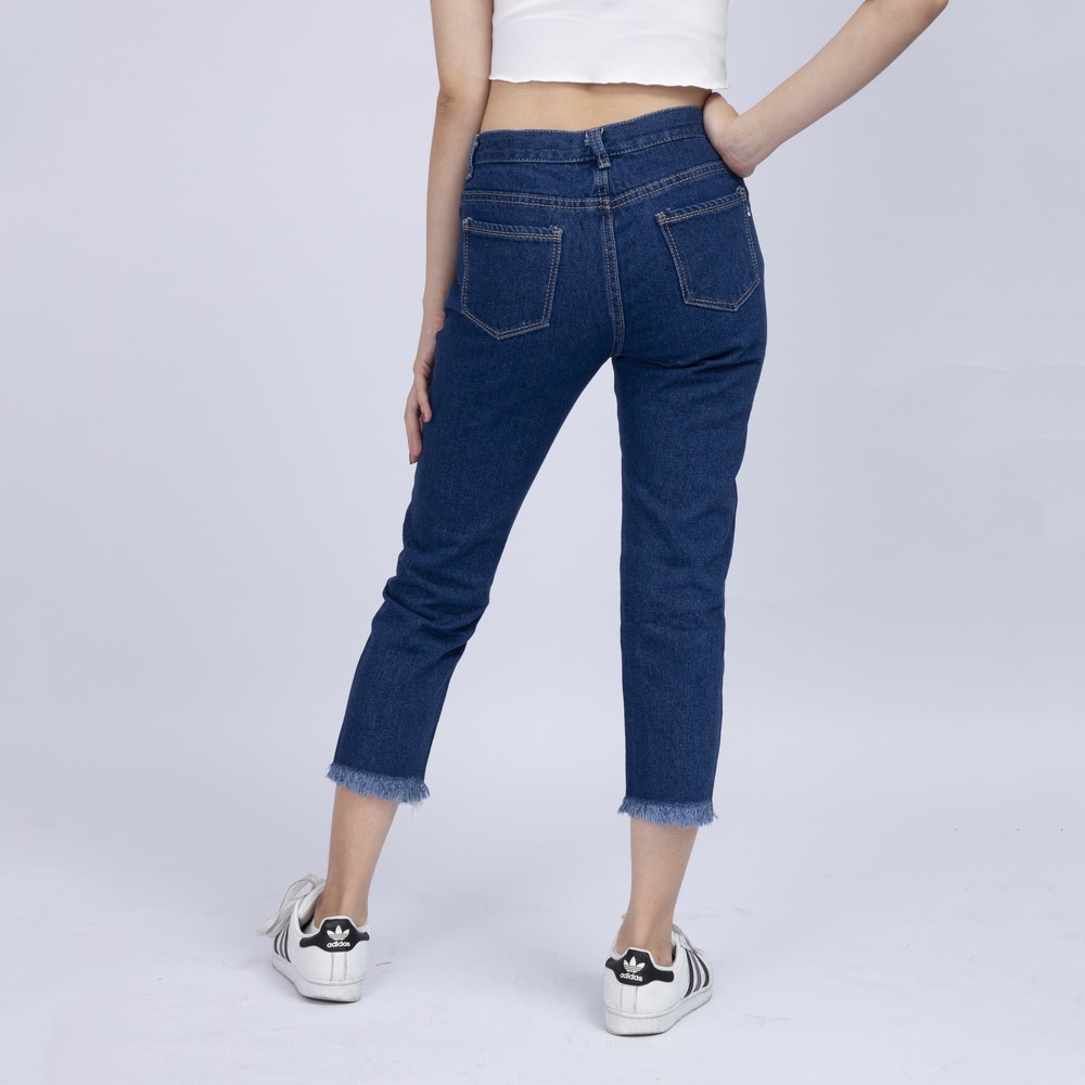 Quần Jean Nữ Begy Chữ Thái Chân Tua Màu Đậm Co Giãn Thời Trang Cao Cấp Giãn QR07. xynhshop999 | BigBuy360 - bigbuy360.vn
