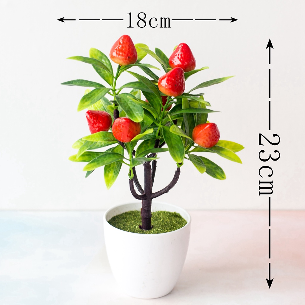 Chậu cây nhân tạo chất liệu nhựa sống động như thật độc đáo trang trí đám cưới