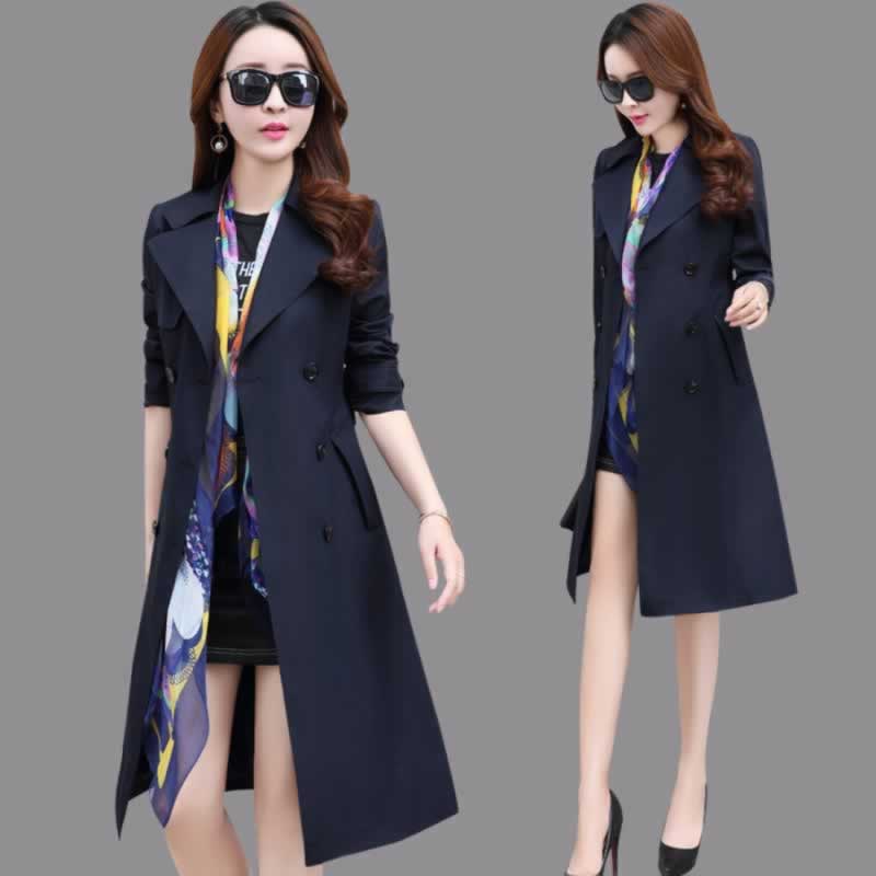 Áo Khoác Gió Dáng Dài Vừa Phong Cách Hàn Quốc Thời Trang Xuân Thu Mới 2021