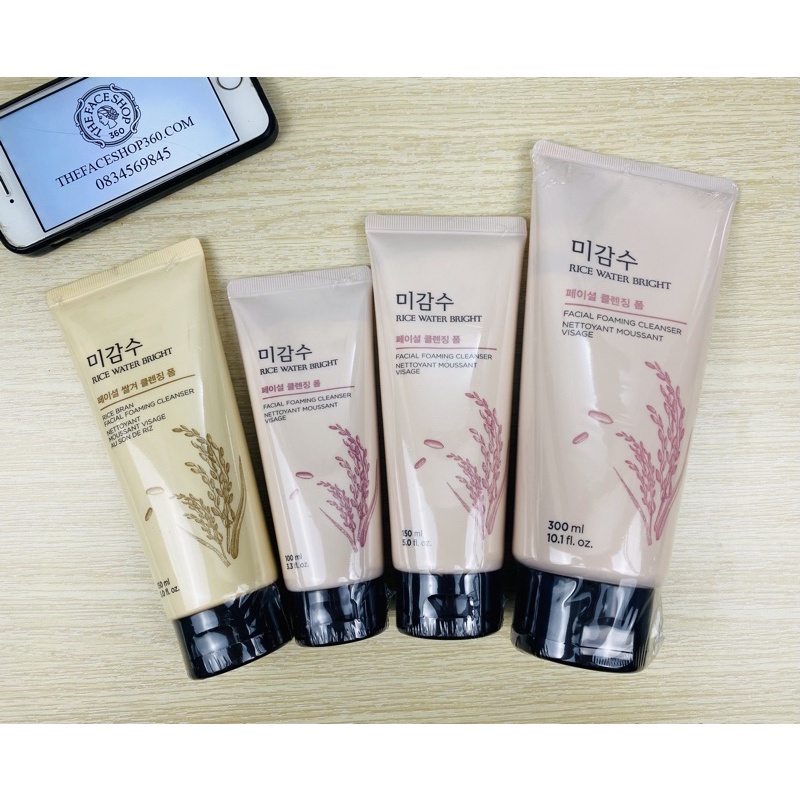 Sữa rửa mặt Gạo The Face Shop Rice Water Bright Foaming Cleanser