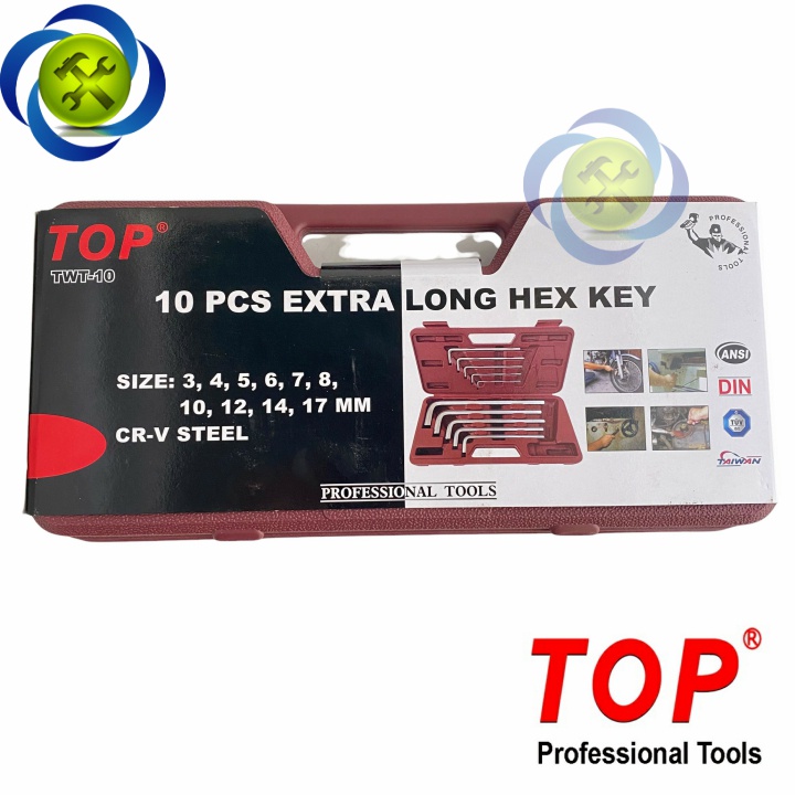 Bộ lục giác 3-17mm TOP TWT-10 (hệ mét)