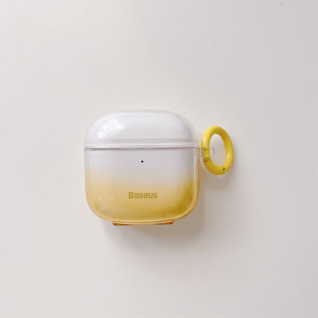 Vỏ Bảo Vệ Hộp Sạc Tai Nghe Không Dây Baseus Bowie E3 TWS Bằng Silicon TPU Mềm Trong Suốt Chống Sốc Chống Rơi Kèm Móc Treo