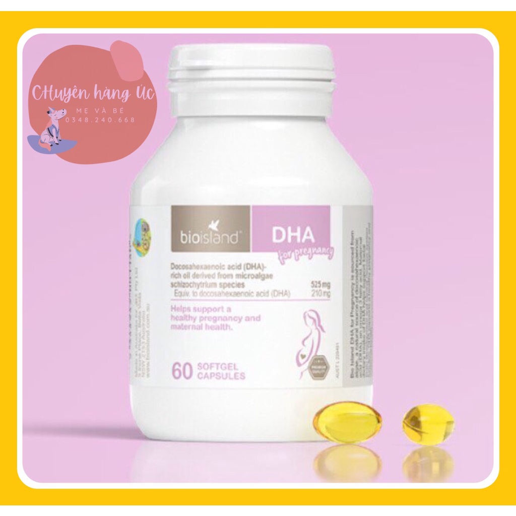 DHA bầu Úc Bio Island DHA for Pregnancy 60 viên