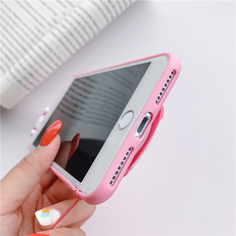 vỏ điện thoại vivo Y51 Y53 Y55 v5 v7 plus v9 v11i y71 y91c y91 y95 protection soft shell with bracket lanyard pop socket mobile phone case 3D cartoon melody