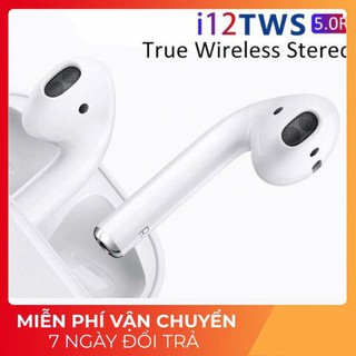 [ GIÁ HUỶ DIỆT] Tai Nghe Bluetooth 5.0 i12 TWS [CẢM ỨNG VÂN TAY] (Màu trắng)