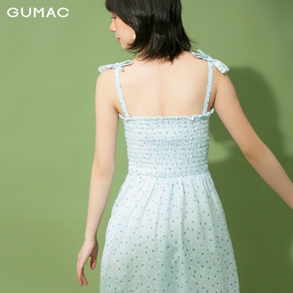[Mã MABR07062 giảm 8% tối đa 50K đơn từ 249K] Đầm nữ 2 dây nhún thun GUMAC dễ thương đủ màu đủ size DB1185 | BigBuy360 - bigbuy360.vn