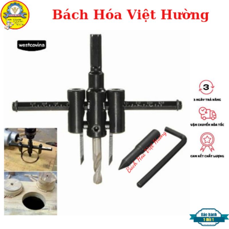 Mũi khoét lỗ thùng loa, lỗ đèn trần thạch cao, khoét nhựa, gỗ chuyên dụng từ  30-120mm (giá rẻ)