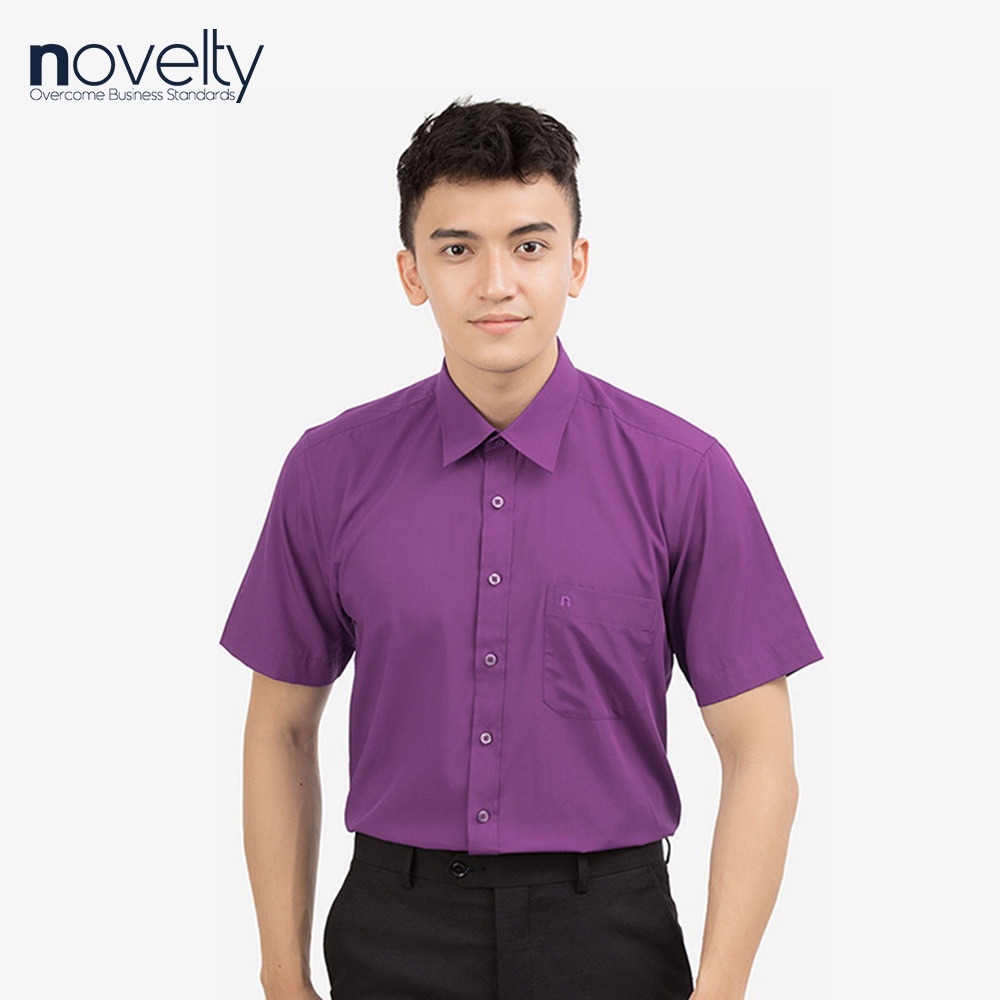 Áo sơ mi nam Novelty ngắn tay vạt bầu Slim fit 171434N