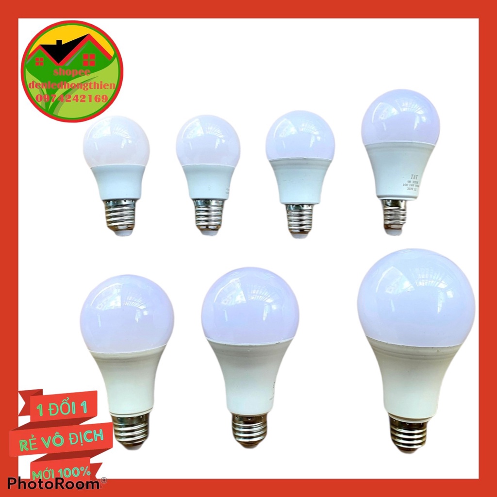 Bóng led búp tròn kín nước đuôi E27 3w 5w 7w 9w 12w 15w 18w