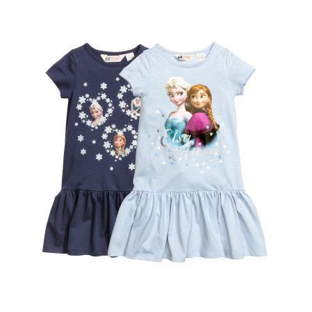 Mã 8932: Váy H&M bé gái toàn mẫu Mickey, Elsa, vải dư, chất vải cotton và hình in đẹp
