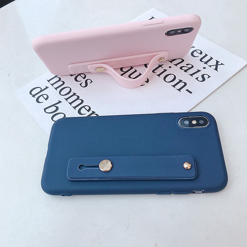 Ốp điện thoại từ silicon kèm dây đeo cho Samsung Galaxy A50 A20 A30 A70 A10 A60