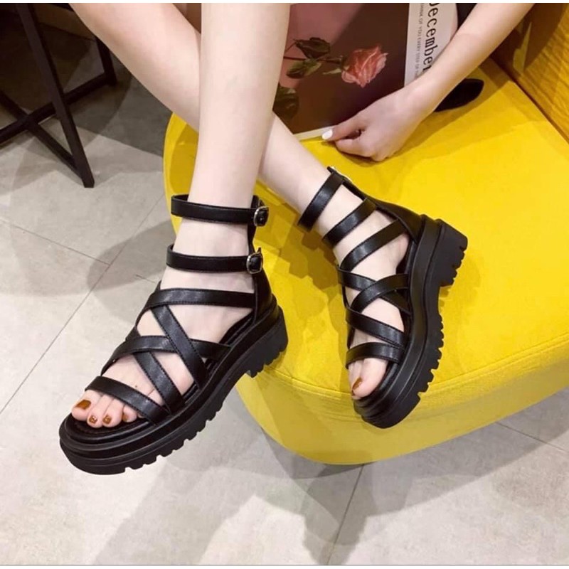 SANDAL CHIẾN BINH ĐAN DÂY ĐẾ BÁNH MỲ CAO CẤP