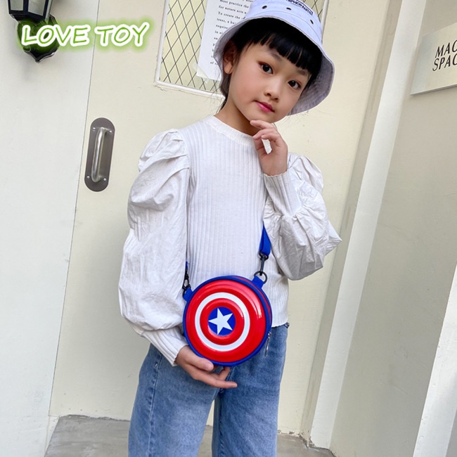 Túi Tròn Đeo Chéo Mini In Họa Tiết Spiderman Thời Trang Dành Cho Các Bé