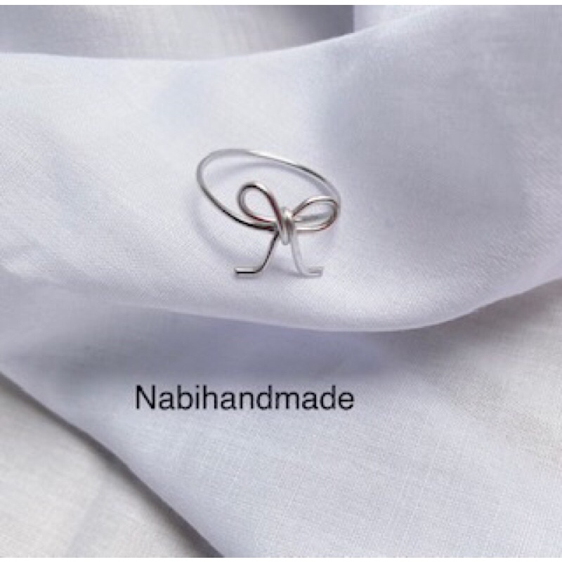 nhẫn handmade uốn hình nơ