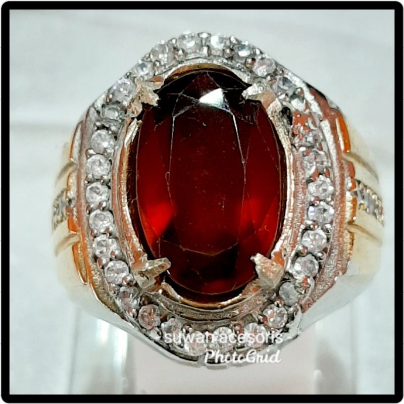 Nhẫn Đá GARNET Màu Đỏ 03