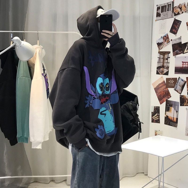Áo Hoodie Unisex Nam Nữ Chuột Stitch Chất nỉ bông hàn quốc, form rộng cá tính, mã 521 Deli Store | BigBuy360 - bigbuy360.vn