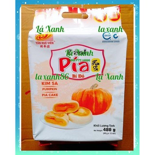 Gói 12 Cái Bánh Pía Kim Sa Mini Chay Bí Đỏ THV