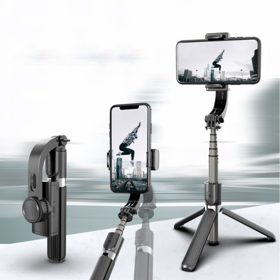 Gậy tự sướng chống rung L08 kiểu gimbal tripod dùng cho điện thoại, selfie chụp ảnh bằng remote Bluetooth 4.0 | BigBuy360 - bigbuy360.vn