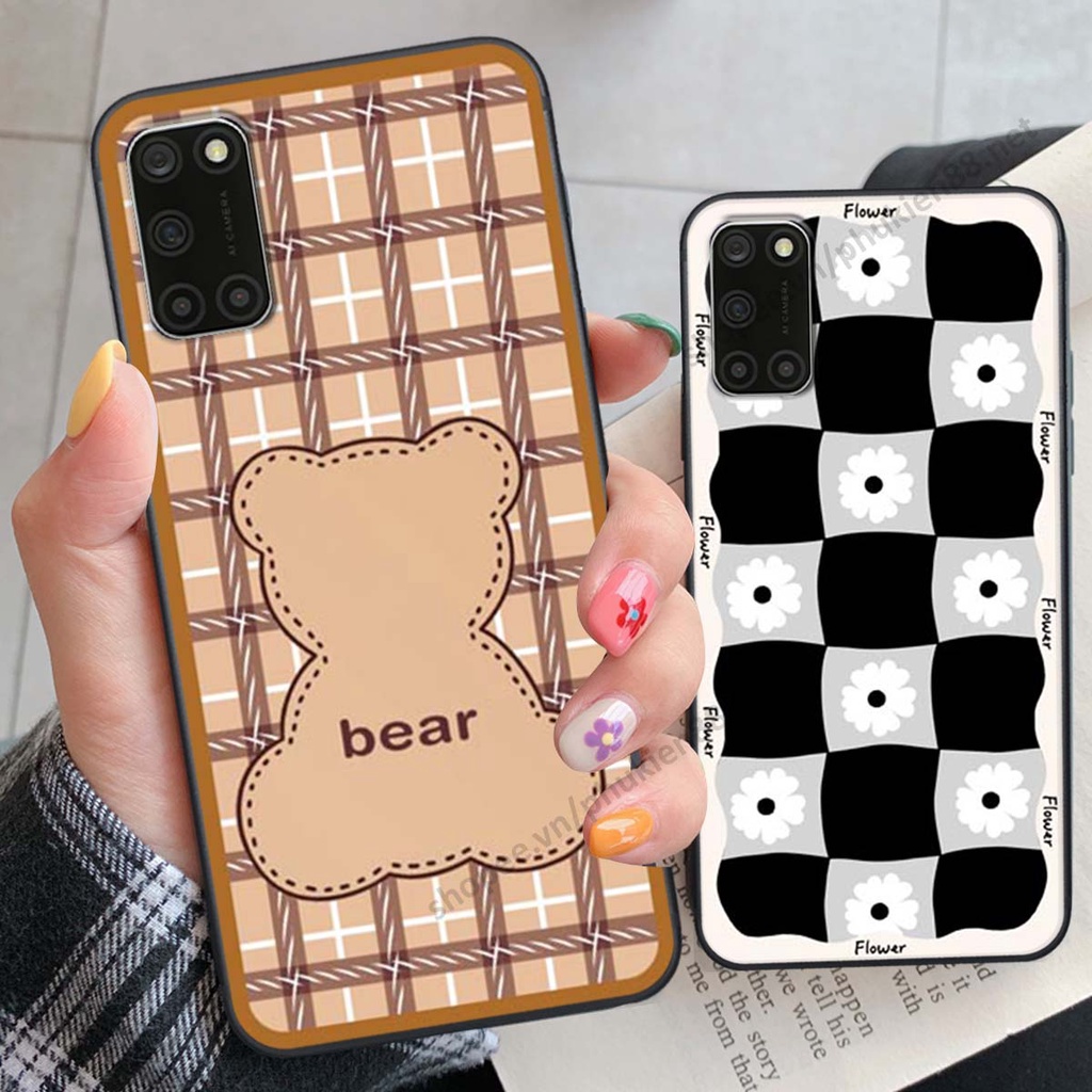 Ốp lưng Oppo A52 / A92 ốp điện thoại LineBear, bé tóc xù, hoa siêu đẹp