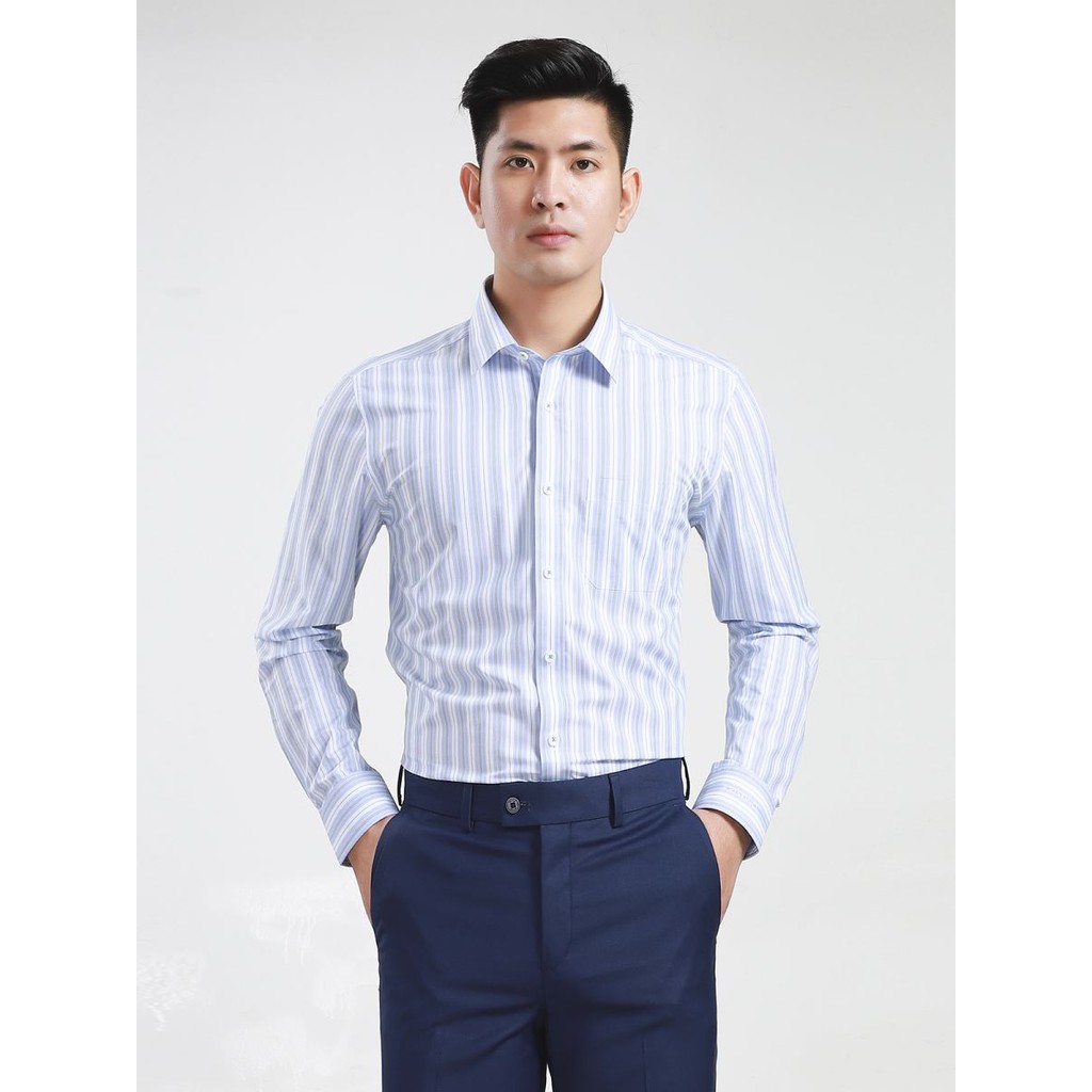 Áo sơ mi nam dài tay ARISTINO họa tiết kẻ dọc màu sắc ấn tượng ARISTINO - ALS01008